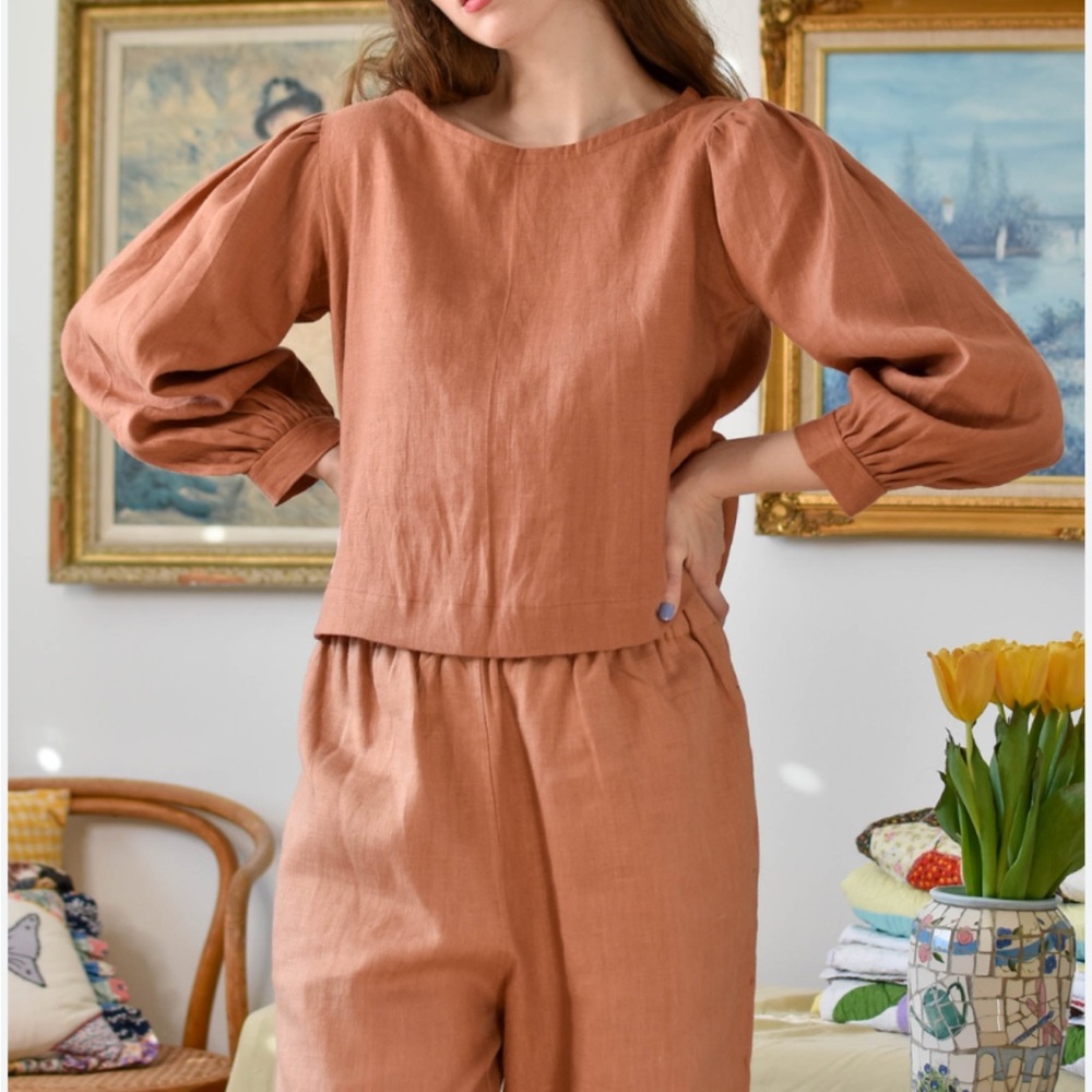 Gloria Top Linen